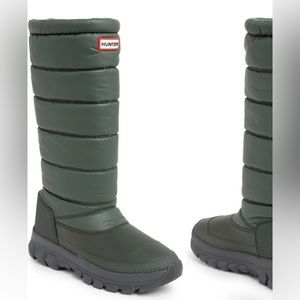 Hunter Women’s Insulated Snow Boot Tall - size 7, Arctic Moss